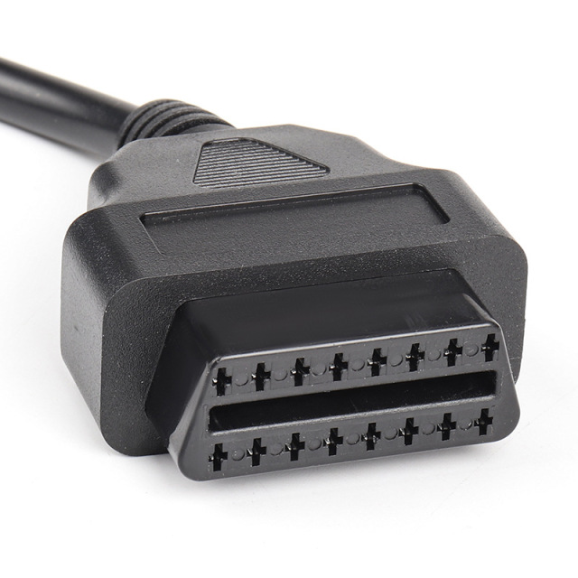 1m OBD2 Extension cable  L-shaped Elbow Right Angle 16pin Diagnostic Tool cable for Vehicle ELM327