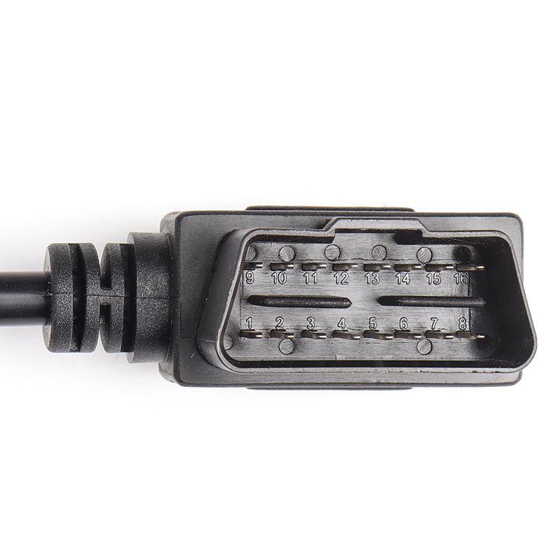 50cm OBD  OBD2 Extension  cable  L-shaped Elbow  obd2  16pin 16core  1 to  3 splitter y cable