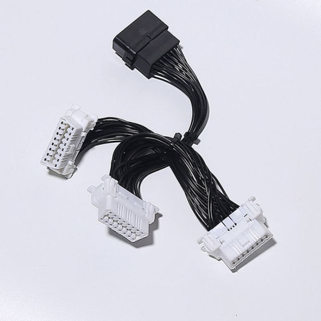15CM  Toyota OBD2 harness OBDII one to three 16pin  cable for multiple OBD devices