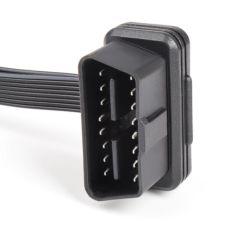 30CM Car   Flat OBD2 1  to 2 Bluetooth ELM327  Splitter Y Extension Cable