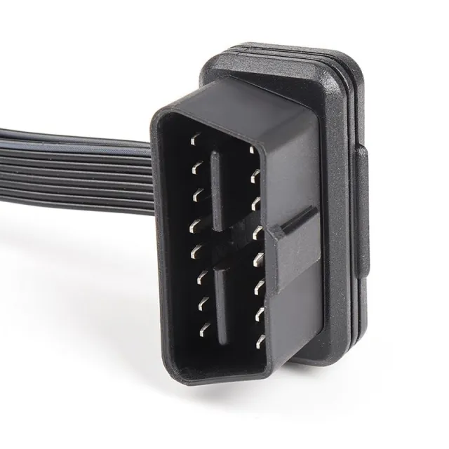 30CM Car   Flat OBD2 1  to 2 Bluetooth ELM327  Splitter Y Extension Cable