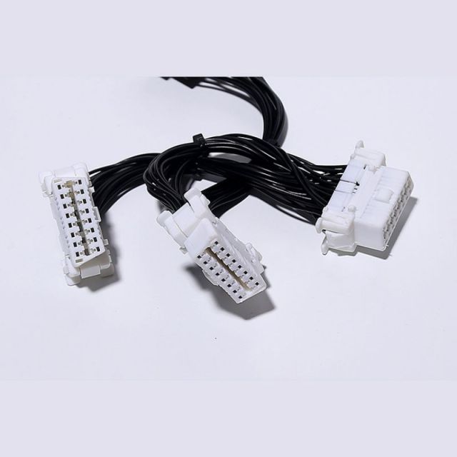 15CM  Toyota OBD2 harness OBDII one to three 16pin  cable for multiple OBD devices