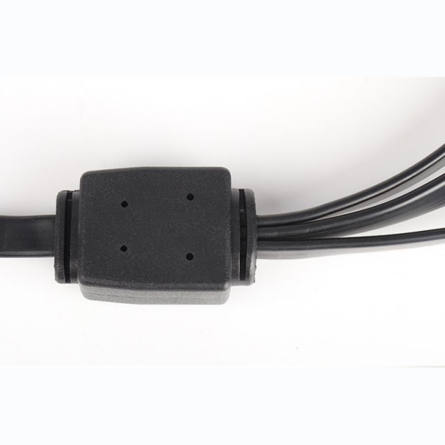 60cm ultra-thin car OBD2 1 male to 3 female flat cable with switch  OBD extension cable 16 pin 8-core