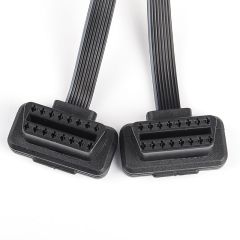 30CM Car   Flat OBD2 1  to 2 Bluetooth ELM327  Splitter Y Extension Cable
