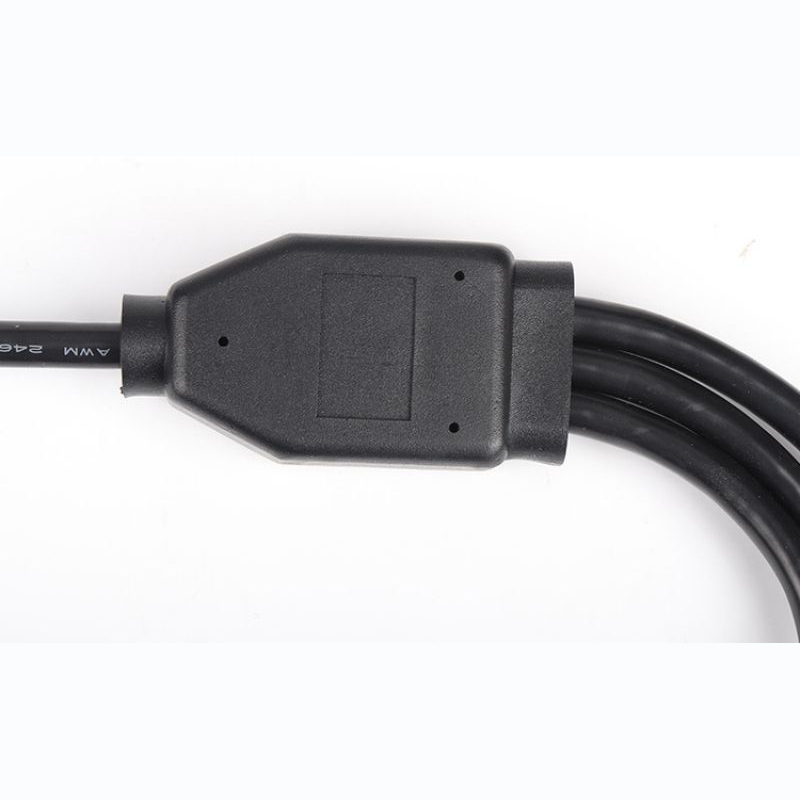 50cm OBD  OBD2 Extension  cable  L-shaped Elbow  obd2  16pin 16core  1 to  3 splitter y cable