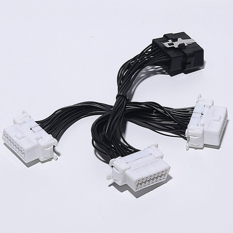 15CM  Toyota OBD2 harness OBDII one to three 16pin  cable for multiple OBD devices