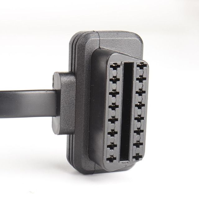60cm ultra-thin car OBD2 1 male to 3 female flat cable with switch  OBD extension cable 16 pin 8-core
