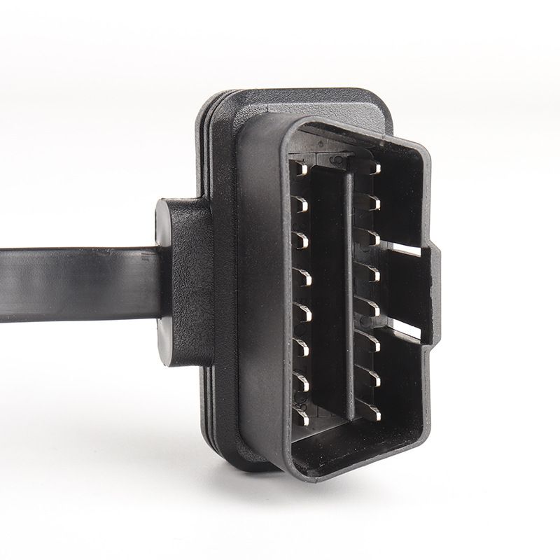 60cm ultra-thin car OBD2 1 male to 3 female flat cable with switch  OBD extension cable 16 pin 8-core