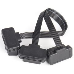 30CM Car   Flat OBD2 1  to 2 Bluetooth ELM327  Splitter Y Extension Cable