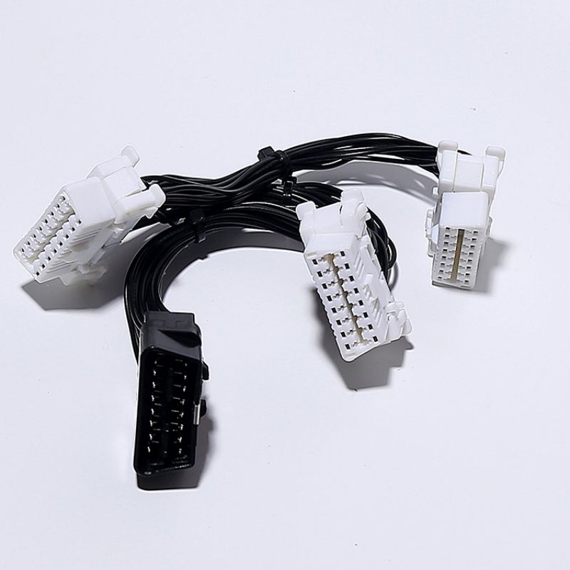15CM  Toyota OBD2 harness OBDII one to three 16pin  cable for multiple OBD devices
