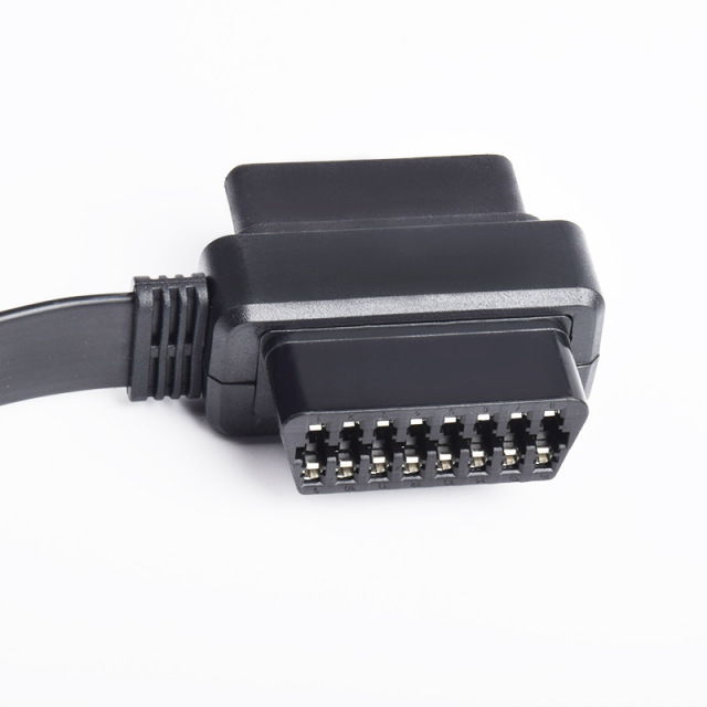 0.3m car OBD cable  flat OBD2  one to two   extension cable
