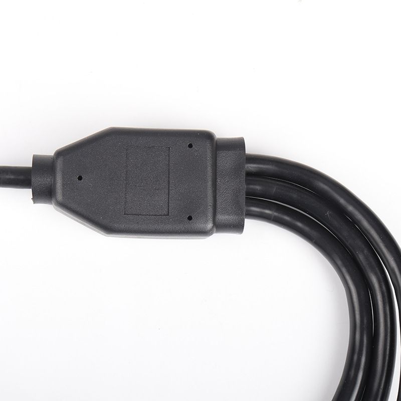 50cm Automotive OBD2 straight 1 to 3 splitter cable OBD 16 pin 16 core one to three adapter extension cable