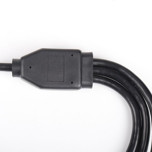 50cm Automotive OBD2 straight 1 to 3 splitter cable OBD 16 pin 16 core one to three adapter extension cable