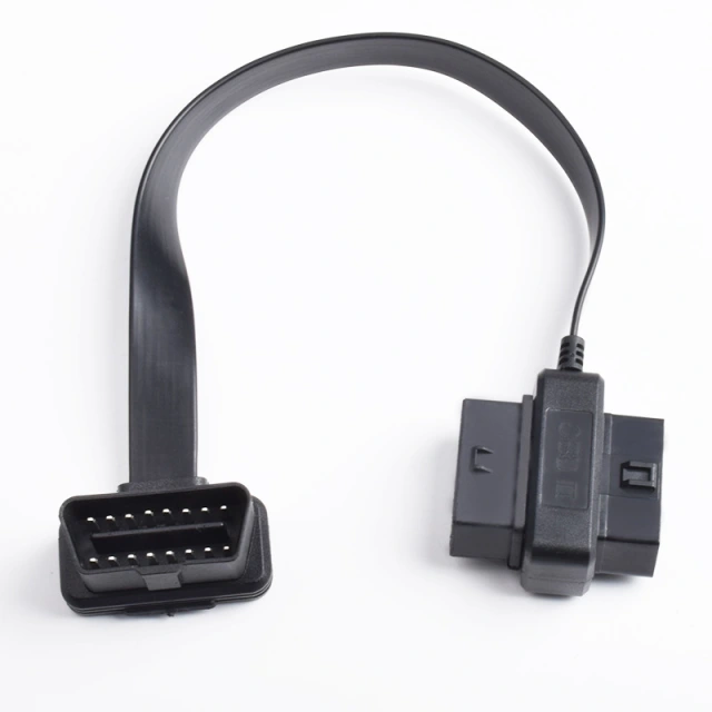 0.3m car OBD cable  flat OBD2  one to two   extension cable