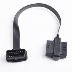 0.3m car OBD cable  flat OBD2  one to two   extension cable