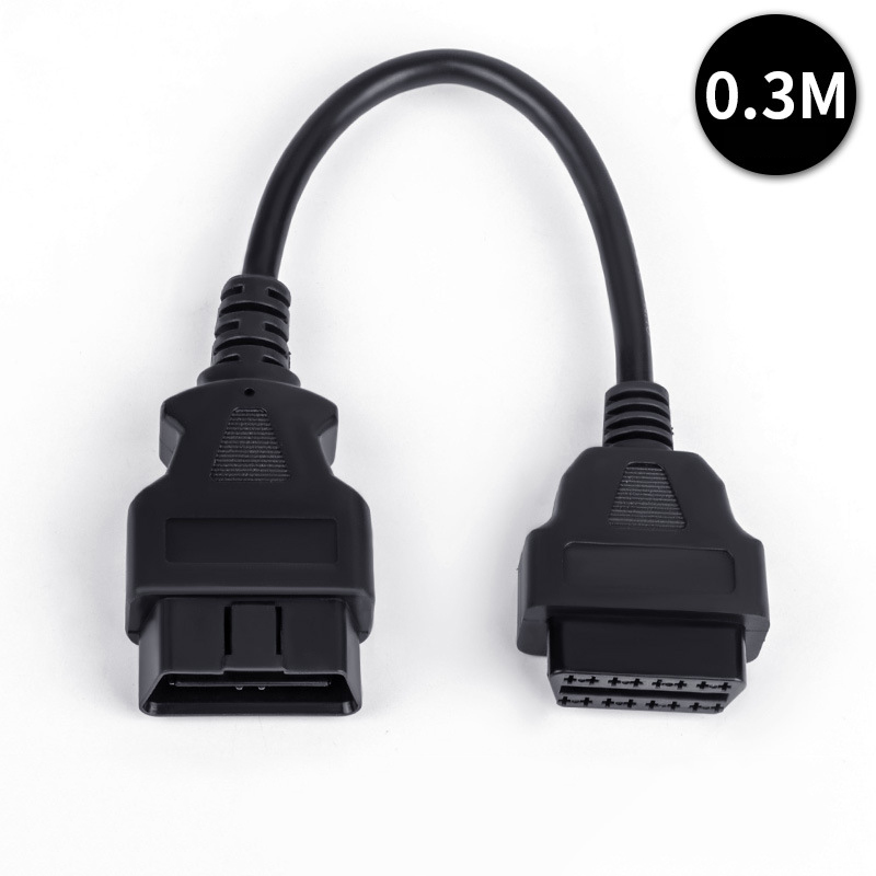 0.3m 0.5m 1.5m 3m 5m 10m 15m Car OBD male to female 16 pin cable 16PIN OBD2 diagnostic tool extension cable