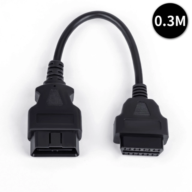 0.3m 0.5m 1.5m 3m 5m 10m 15m Car OBD male to female 16 pin cable 16PIN OBD2 diagnostic tool extension cable