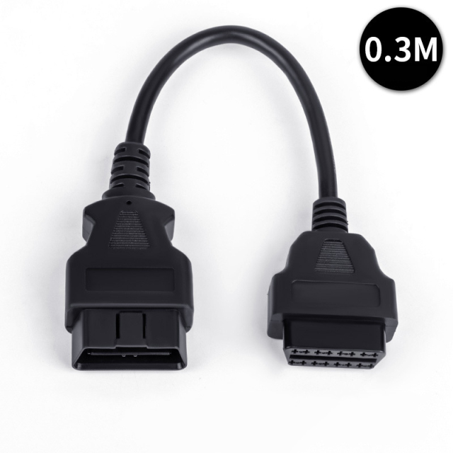 0.3m 0.5m 1.5m 3m 5m 10m 15m Car OBD male to female 16 pin cable 16PIN OBD2 diagnostic tool extension cable