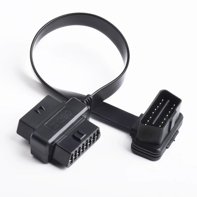 0.3m car OBD cable  flat OBD2  one to two   extension cable