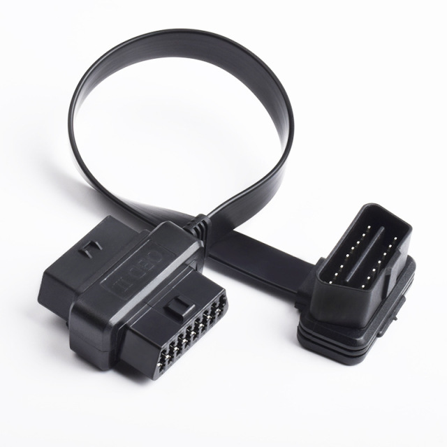 0.3m car OBD cable  flat OBD2  one to two   extension cable