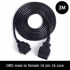 30cm 50cm 1.5m 3m 5M 10M 15m OBD male to female 16 core extension cable OBD2  16pin diagnostic tool extension cable