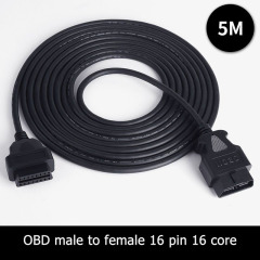 30cm 50cm 1.5m 3m 5M 10M 15m OBD male to female 16 core extension cable OBD2  16pin diagnostic tool extension cable