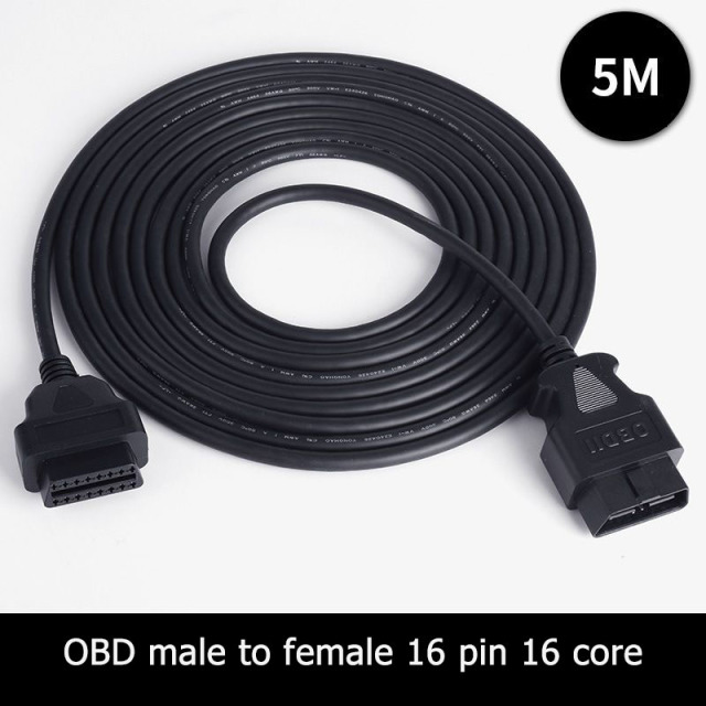 30cm 50cm 1.5m 3m 5M 10M 15m OBD male to female 16 core extension cable OBD2  16pin diagnostic tool extension cable