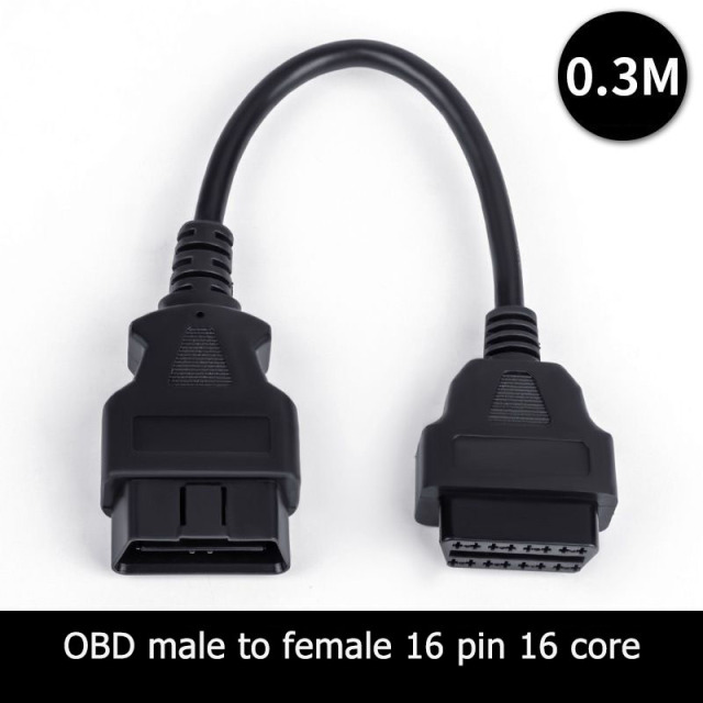 30cm 50cm 1.5m 3m 5M 10M 15m OBD male to female 16 core extension cable OBD2  16pin diagnostic tool extension cable
