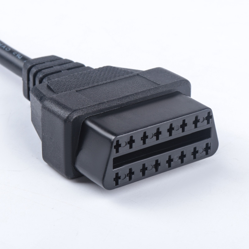 OBD2 male  to 2 DB9 and OBD female  CABLE  Serial RS232  OBD2 diagnostic tool connection cable