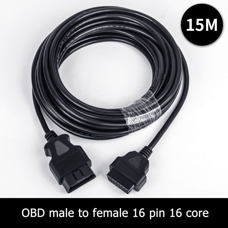 30cm 50cm 1.5m 3m 5M 10M 15m OBD male to female 16 core extension cable OBD2  16pin diagnostic tool extension cable