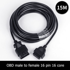 30cm 50cm 1.5m 3m 5M 10M 15m OBD male to female 16 core extension cable OBD2  16pin diagnostic tool extension cable