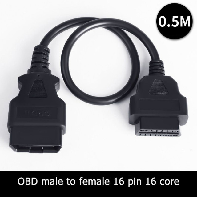 30cm 50cm 1.5m 3m 5M 10M 15m OBD male to female 16 core extension cable OBD2  16pin diagnostic tool extension cable