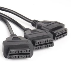 50cm Automotive OBD2 straight 1 to 3 splitter cable OBD 16 pin 16 core one to three adapter extension cable
