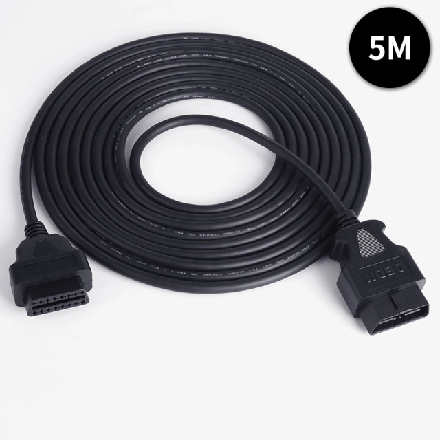 0.3m 0.5m 1.5m 3m 5m 10m 15m Car OBD male to female 16 pin cable 16PIN OBD2 diagnostic tool extension cable