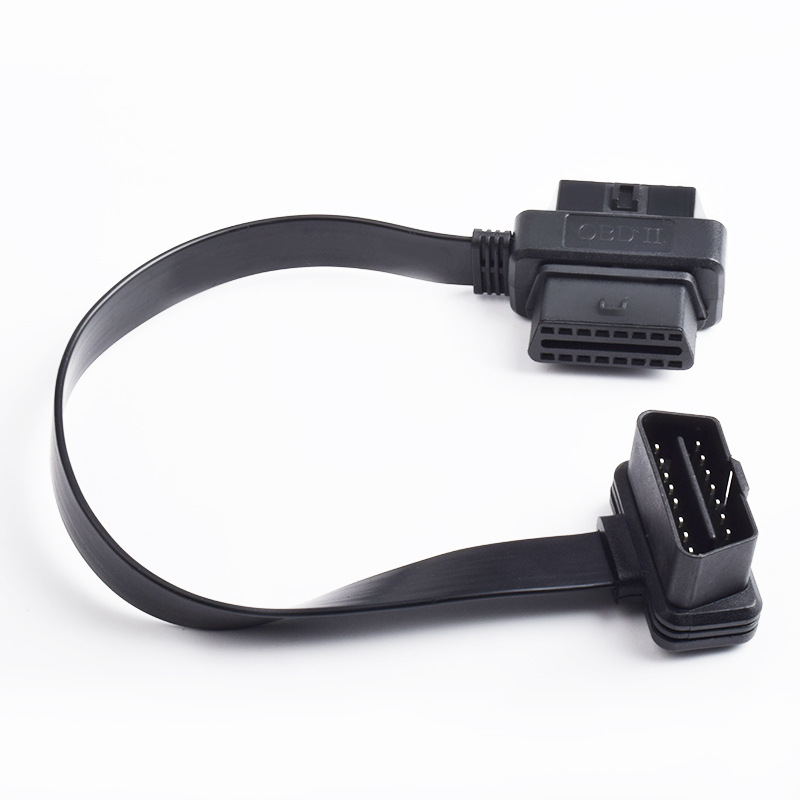 0.3m car OBD cable  flat OBD2  one to two   extension cable