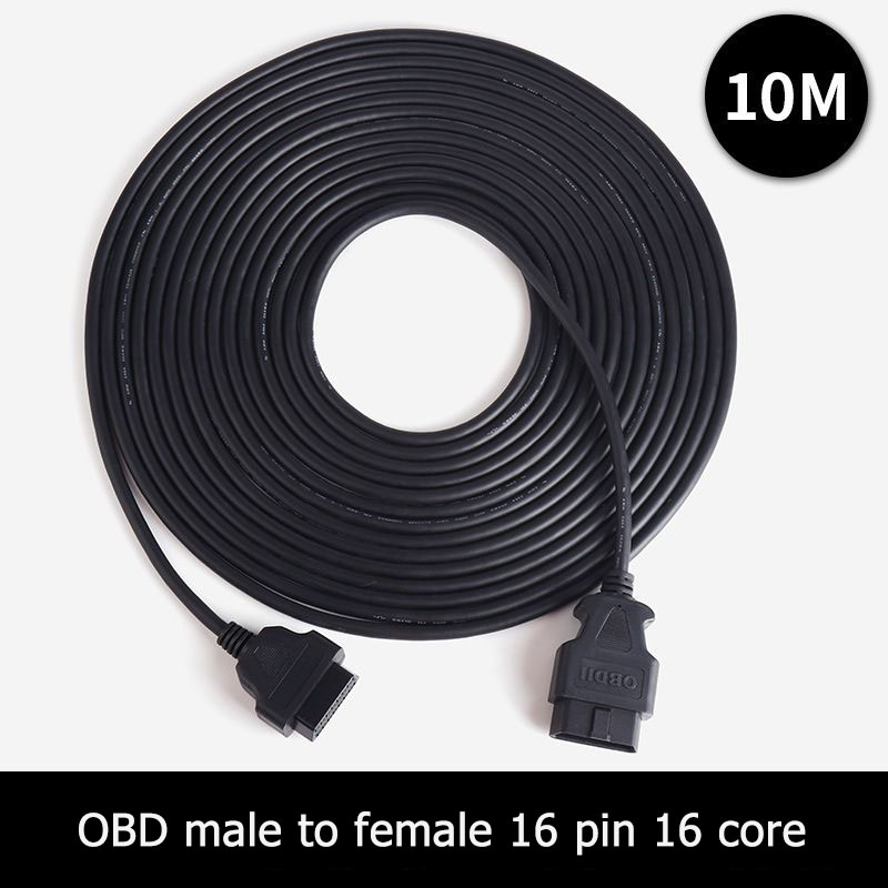 30cm 50cm 1.5m 3m 5M 10M 15m OBD male to female 16 core extension cable OBD2  16pin diagnostic tool extension cable