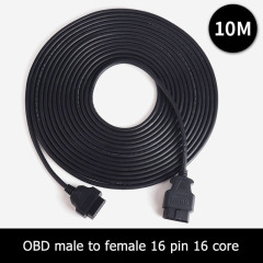 30cm 50cm 1.5m 3m 5M 10M 15m OBD male to female 16 core extension cable OBD2  16pin diagnostic tool extension cable