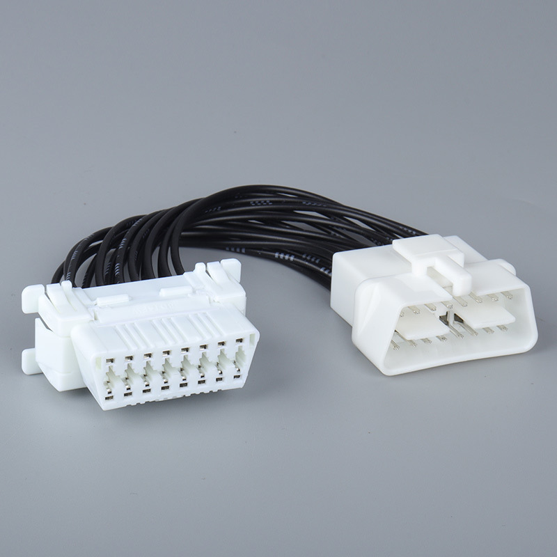 15cm Automotive OBD one-to-one full core cable OBD2 16 pin 16 core extension cable