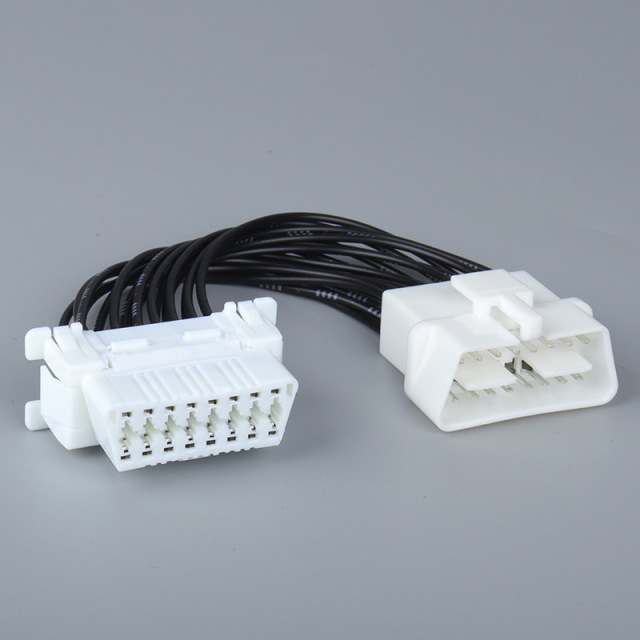 15cm Automotive OBD one-to-one full core cable OBD2 16 pin 16 core extension cable