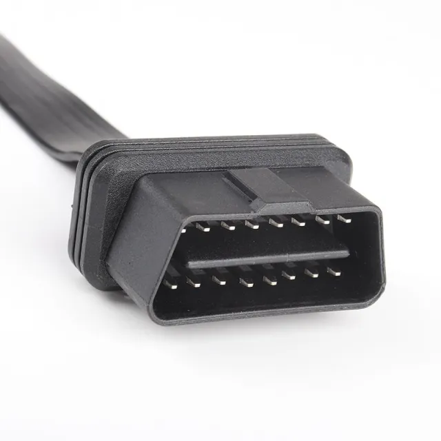 0.5M automotive OBD2  16pin  one to three  cable , straight 16 pin 16 core  one to three flat obdII  cable