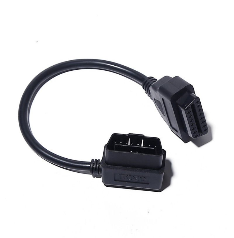 30cm OBD2 diagnostic tool cable  L-shaped elbow right angled 16pin extension cable vehicle mounted ELM327 connection cable