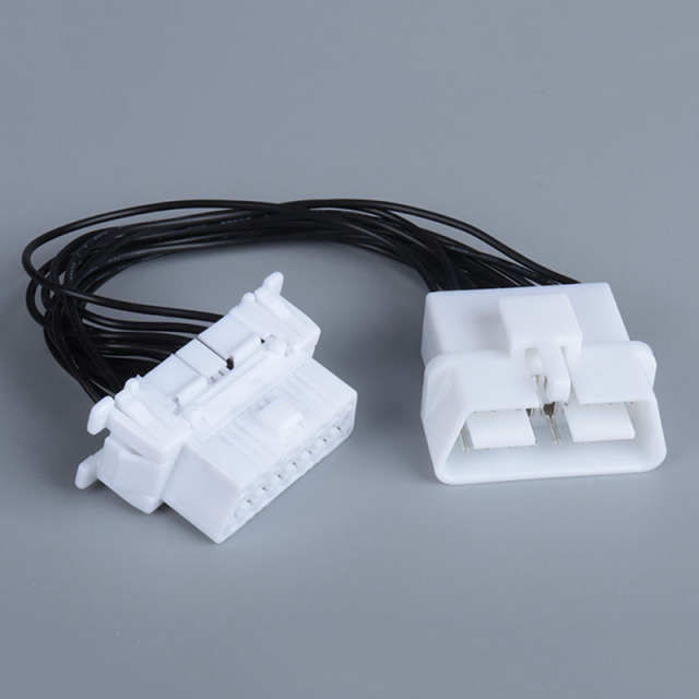 15cm Automotive OBD one-to-one full core cable OBD2 16 pin 16 core extension cable