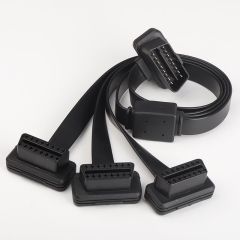 50cm Automobile OBD2 one  to three   flat  16 core  cable OBD2 adapter extension cable