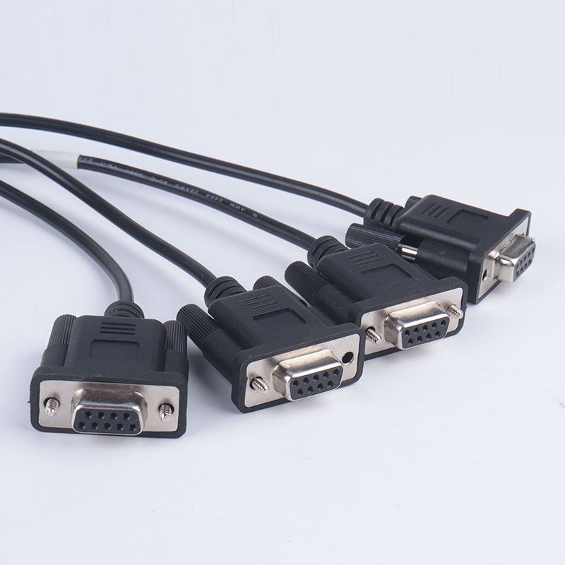 1M OBD2 male and female to 4 DB9 female cable serial RS232 OBD2 cable