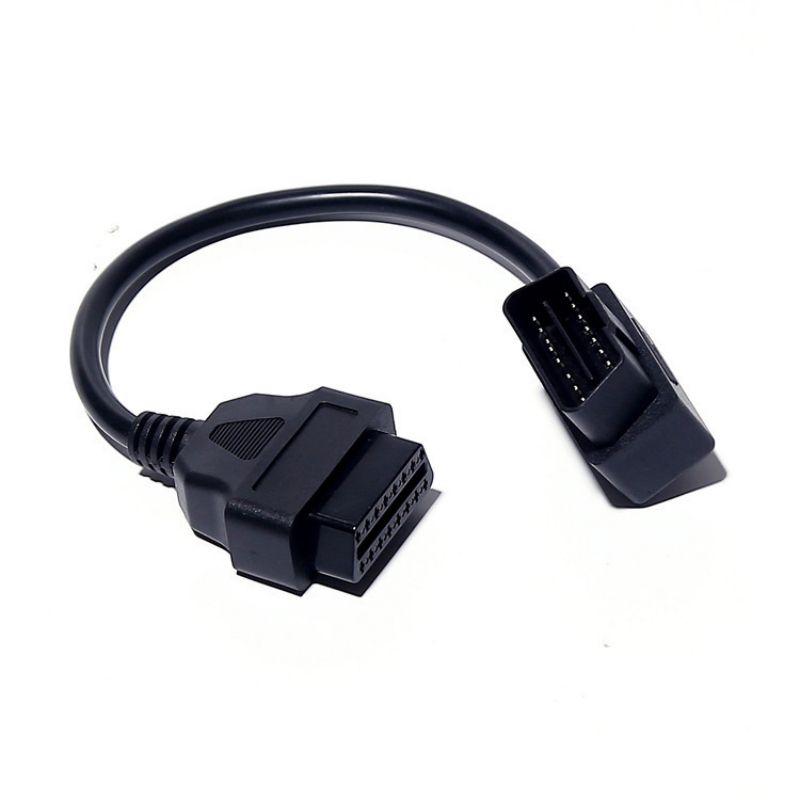 30cm OBD2 diagnostic tool cable  L-shaped elbow right angled 16pin extension cable vehicle mounted ELM327 connection cable