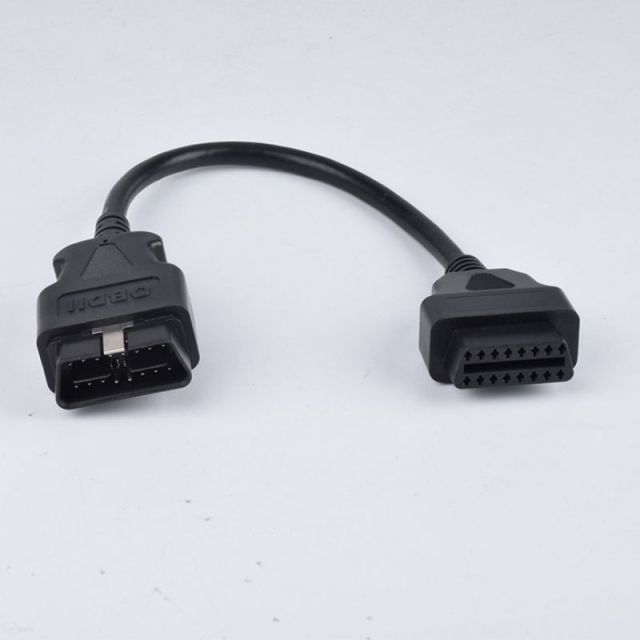 Automotive OBD male to female 16 core powered 16PIN extension cable OBD2 diagnostic tool extension cable with metal buckle
