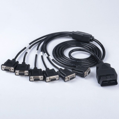 2.1M OBD2 male to 6 DB9 female cable serial RS232 OBD2 cable