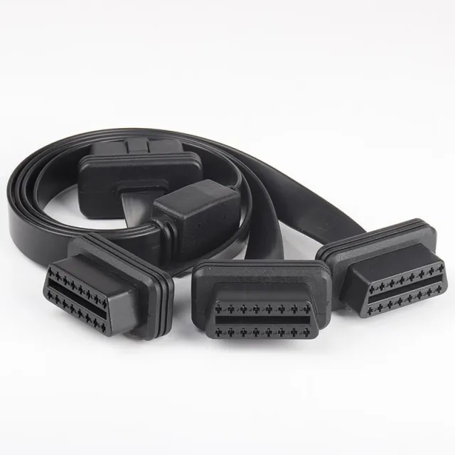 0.5M automotive OBD2  16pin  one to three  cable , straight 16 pin 16 core  one to three flat obdII  cable