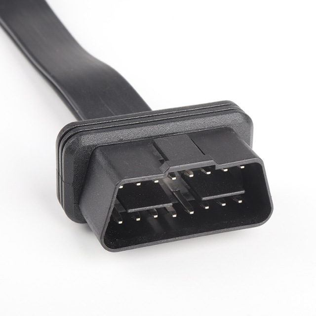 50CM Car OBD2 one to two adapter extension cable, OBD2 flat wire 16 core  one to two  cable