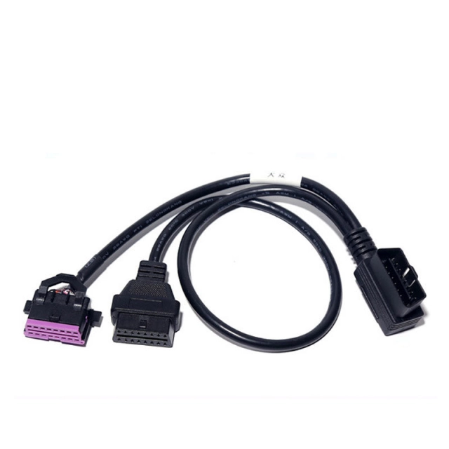  50CM car OBD2 one to  two extension cable for  Volkswagen Audi Skoda 